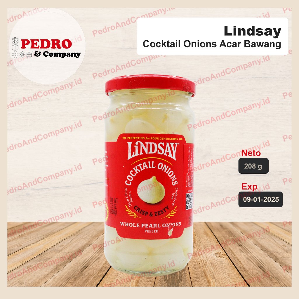 Jual lindsay Cocktail onions crips and zesty acar bawang 208 gram