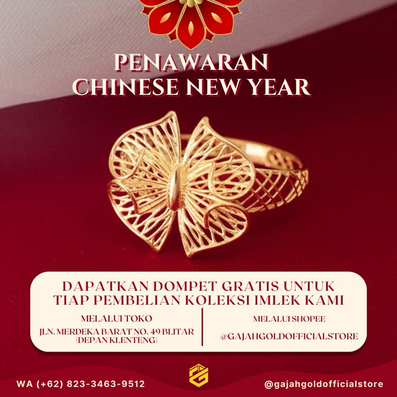 Jual GAJAHGOLD Koleksi Perhiasan Imlek 8K Gold Shopee Indonesia