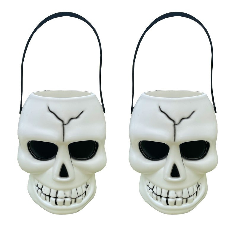 Jual Halloween Skeleton Skull Candy basket keranjang permen Trick or