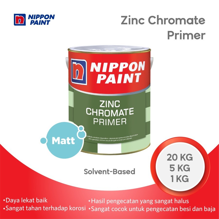 Jual NIPPON ZINC CHROMATE PRIMER 20KG PRIMER BESI & BAJA NIPPON PAINT