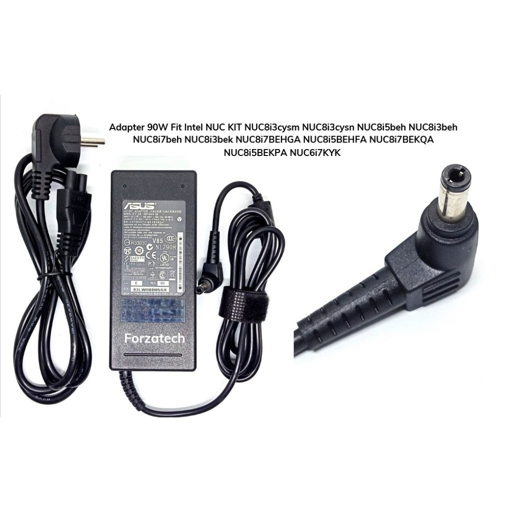 Jual Adapter 90W Fit NUC KIT NUC8i3cysm NUC8i3cysn NUC8i5beh NUC8i3beh