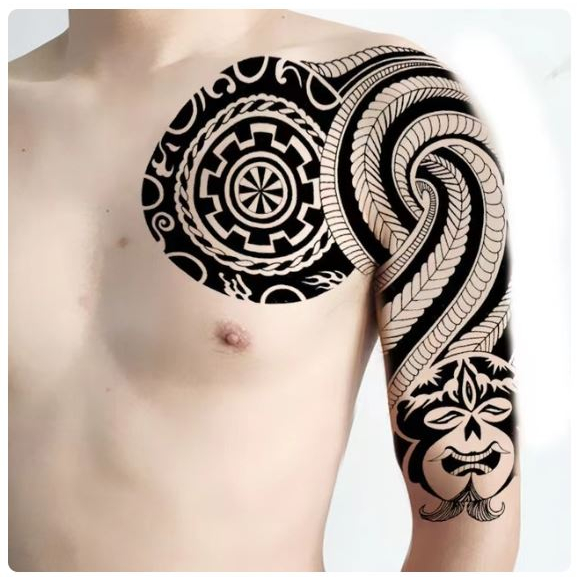 Jual Tato Temporer Triball Lengan Tangan Bahu Dada Tattoo Temporary