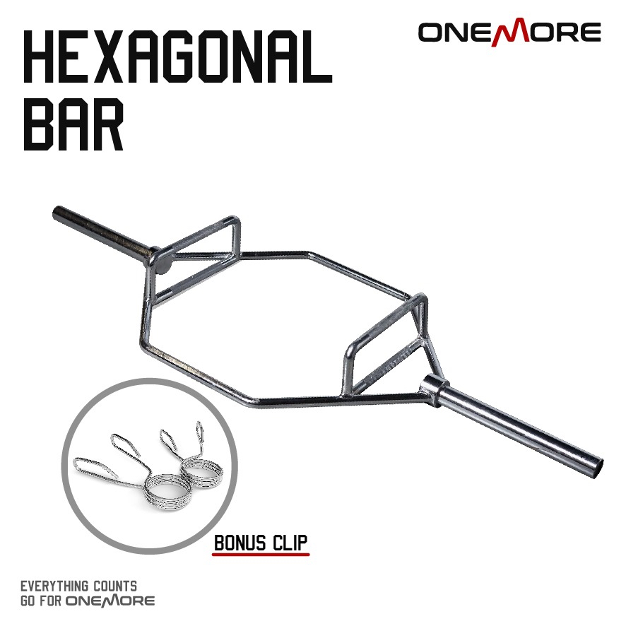 Jual ONE MORE Hexagonal Barbell Hex Trap Bar Shopee Indonesia