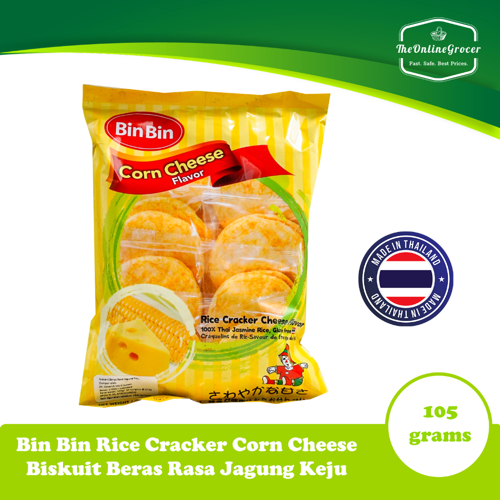 Jual Bin Bin Rice Crackers Corn Cheese 105gr Biskuit Beras Rasa