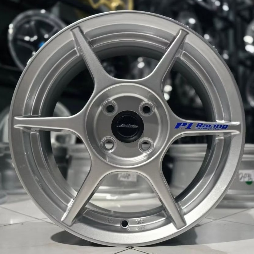 Jual velg P1 RACING LEBAR 6,5 ET 42 ring 15 velg mobil r15 untuk velg