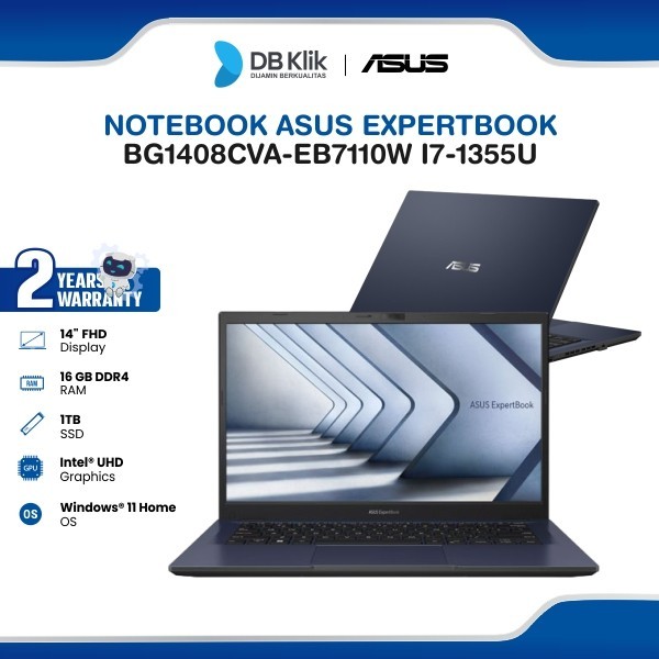 Jual Notebook ASUS Expertbook BG1408CVAEB7110W / Core I71355U / Mem