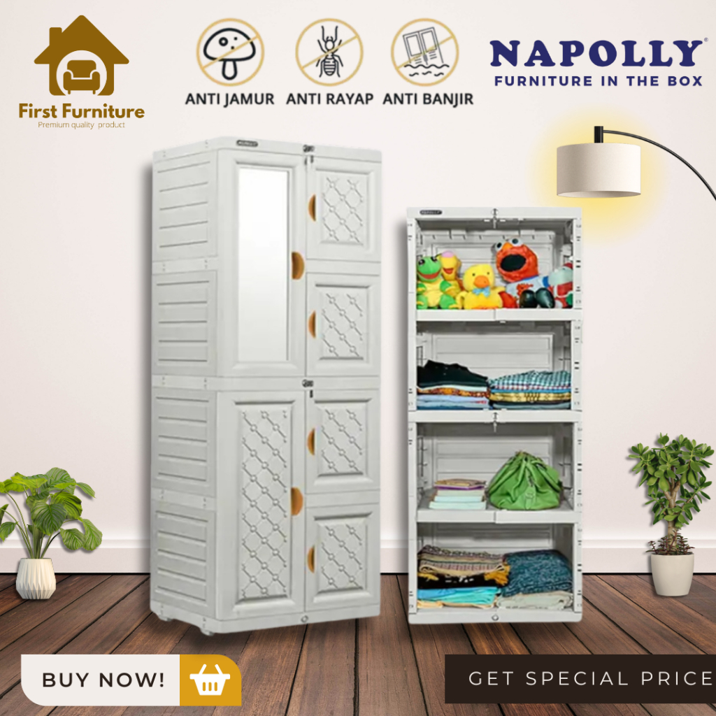 Jual [READY STOCK] Napolly Minicab Lemari Baju Plastik Mini