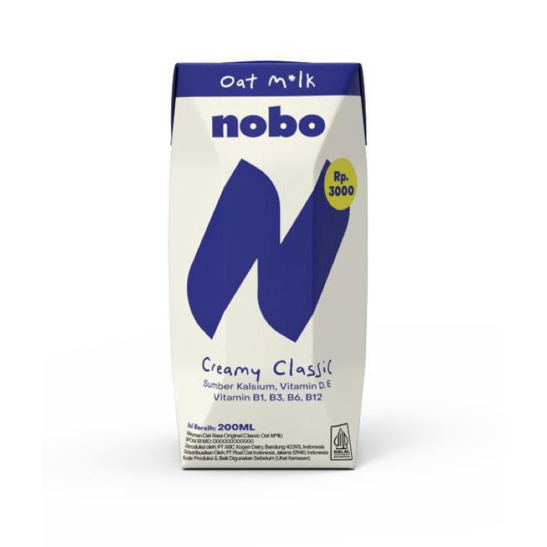 Jual SUSU NOBO OAT MILK [1 KARTON ISI 24 PCS 200ML ] SUSU VIRAL OAT