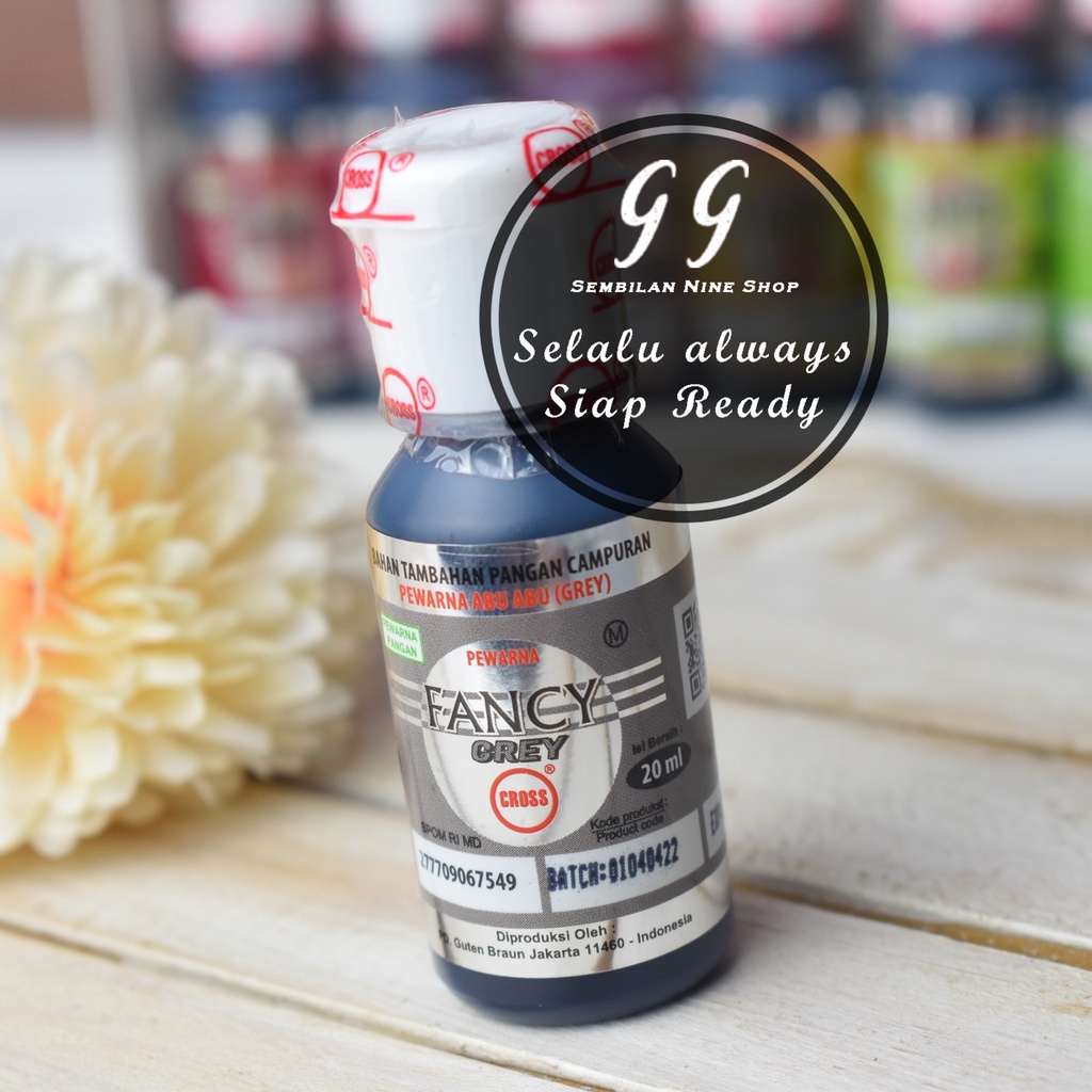 Jual FANCY GREY Cross Food Coloring Oil Base 20 ML Abuabu Pewarna