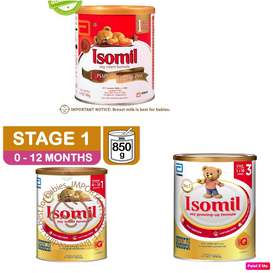 Jual Abbott Isomil Soy Infant Formula Stage 1 3 400g 850g Singapore