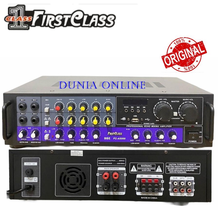 Jual Amplifier power mixer karaoke bluetooth original firstclass Fca