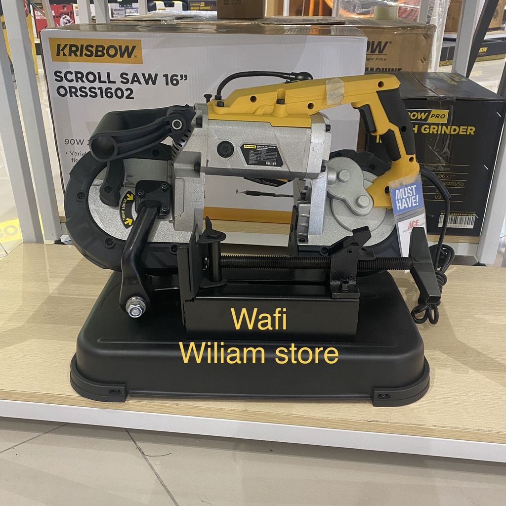 Jual krisbow Mesin Metal Bandsaw besi Band Saw Gergaji Besi Portable 5