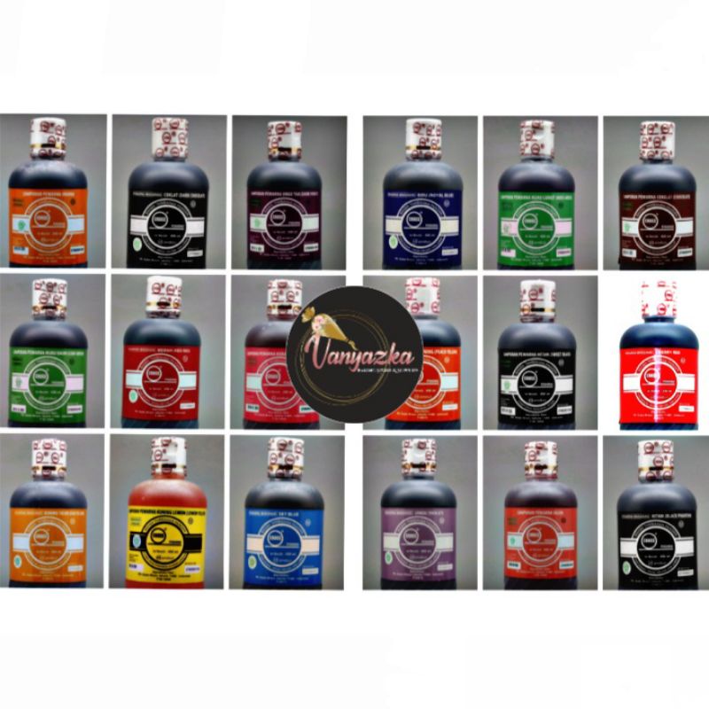Jual Pewarna Cross/Food Coloring/Pewarna Makanan Cair Halal Cross 450ml