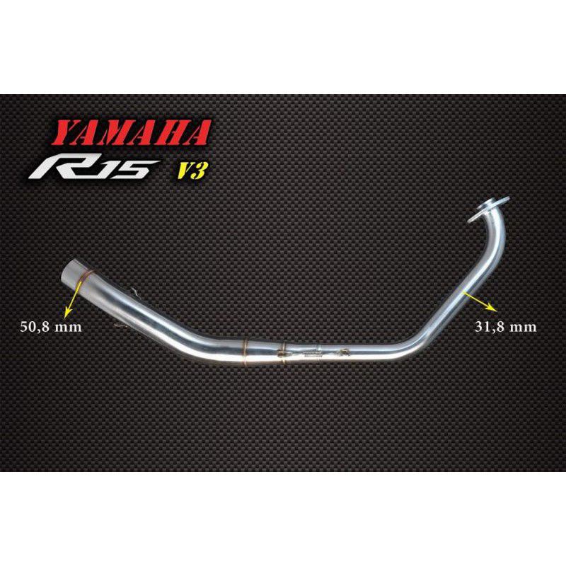 Jual Header Exhaust System With mid pipe full Stenlish Bending for Yamaha R15 v3 Shopee Indonesia