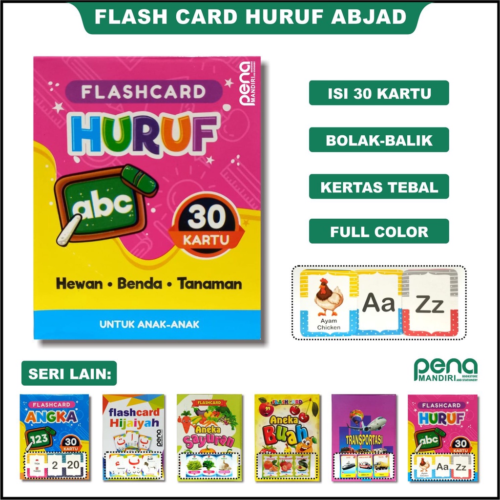 Jual Flash Card Huruf Flash Card Alfabet Kartu Mengenal Huruf