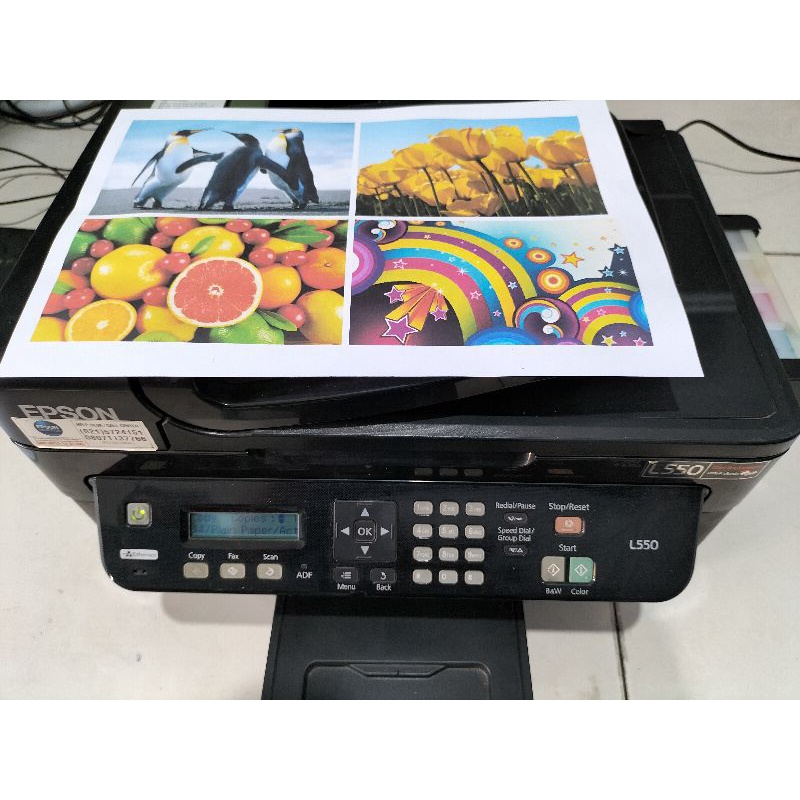 Jual Printer Epson L550 Second bisa Scan F4/Folio lewat ADF, Nozle Full Bergaransi Shopee