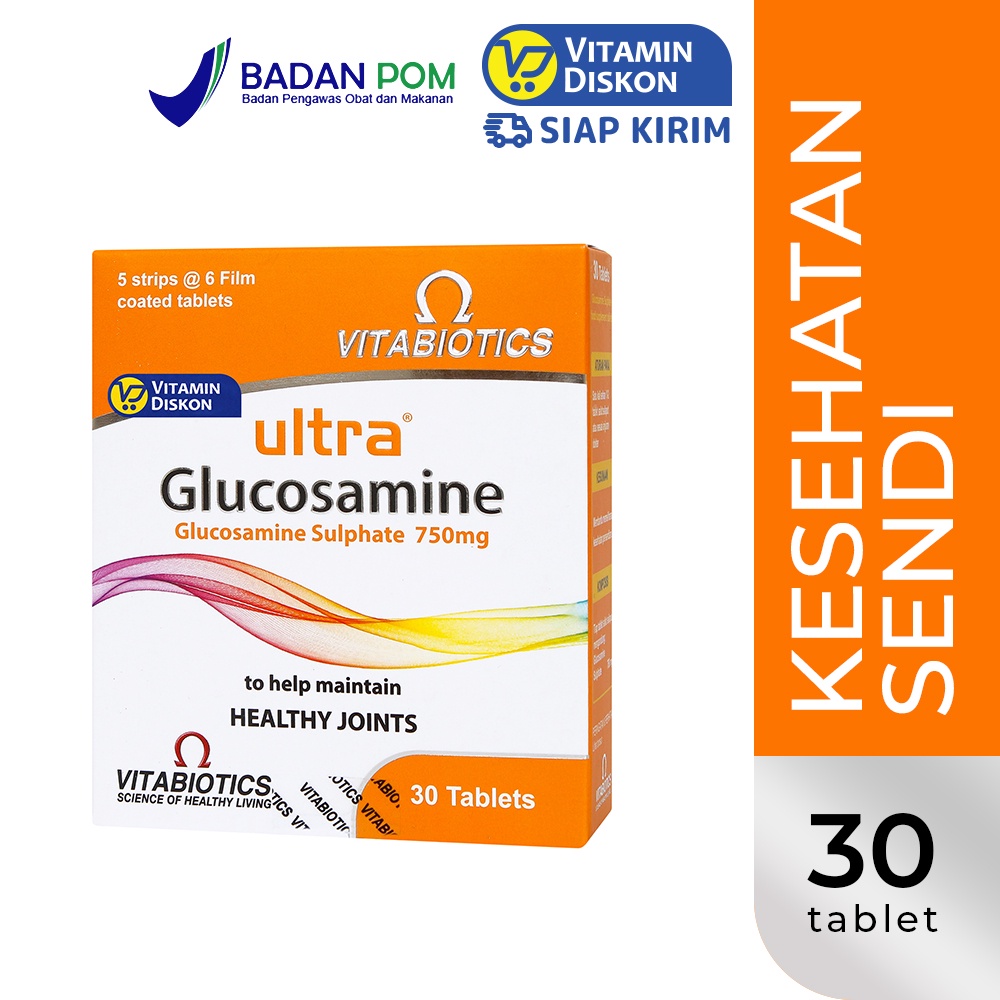 Jual VITABIOTICS ULTRA GLUCOSAMINE 1 BOX ISI 30 TABLET UNTUK MEMBANTU