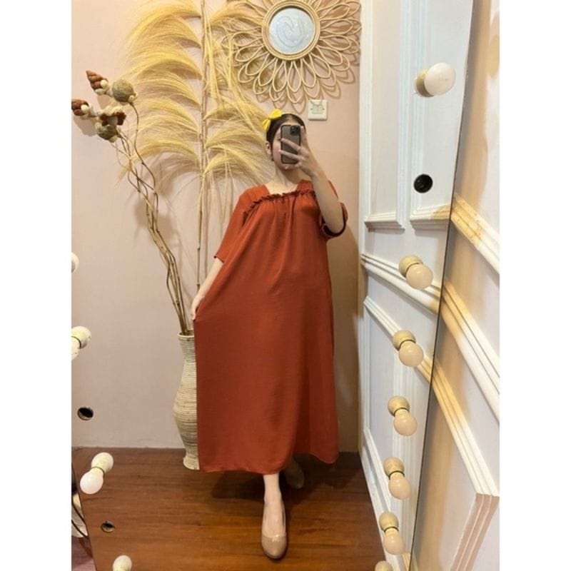 Jual Aksani Dress Midi Crinkle Airflow Jumbo Ld 110 Cm Terbaru 2023