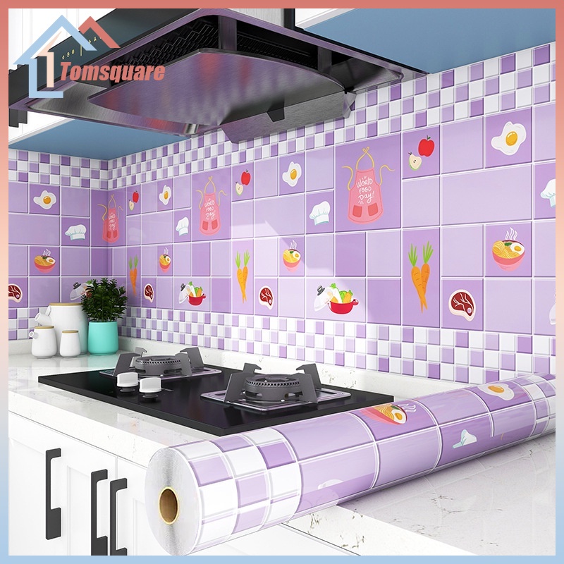 Jual Wallpaper Stiker Dinding Dapur Anti Minyak / Air / Tahan Panas