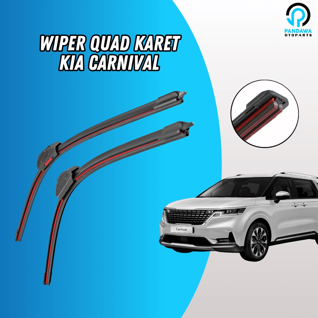 Jual Wiper Quad Blade Kia Carnival / Wiper (4) Lapis Karet Frameless 1