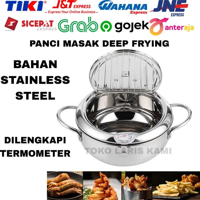 Jual Panci masak jepang japanese deep fry pot with thermometer Shopee