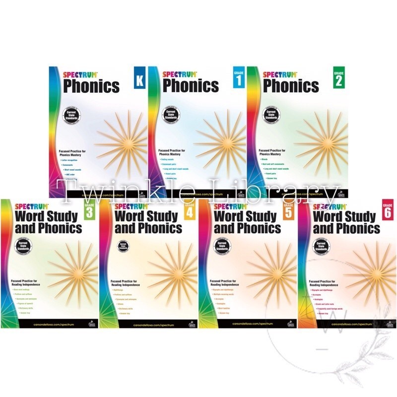 Jual Spectrum Phonics Grade K 1 2 / Word Study and Phonics Grade 3 4 5