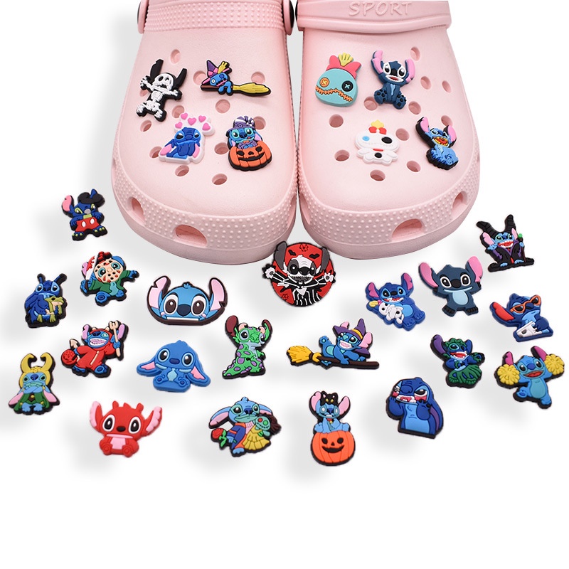 Crocss Jibbitz PVC Stitch 2.5D Set DIY Shoes Charm Button Shopee México