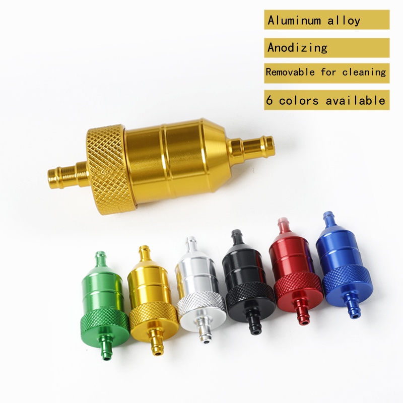 Universal 6mm 1/4" Petrol Gas Fuel Filter Cleaner Gasoline Strainer For