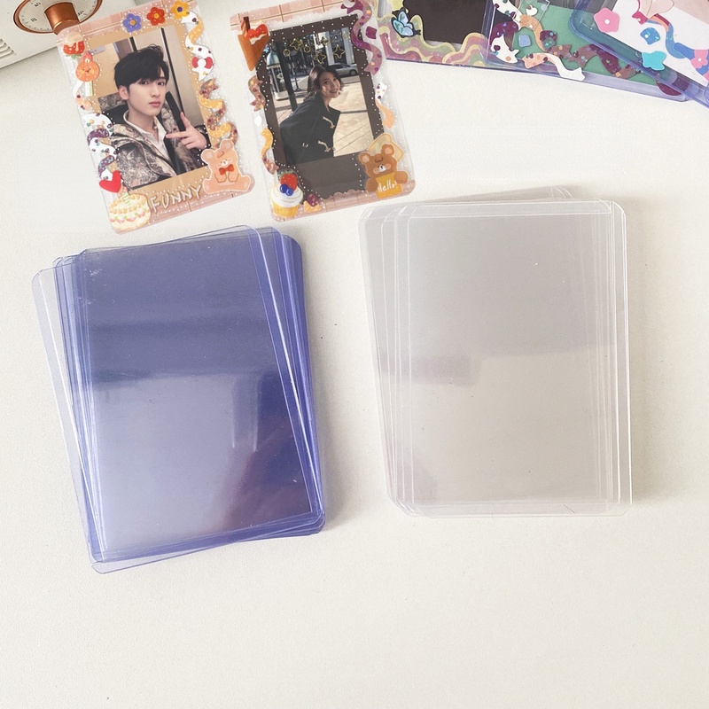35PT Toploader Grueso Photocard Protector Caso Transparente Mangas De Tarjeta DIY Gaming Trading