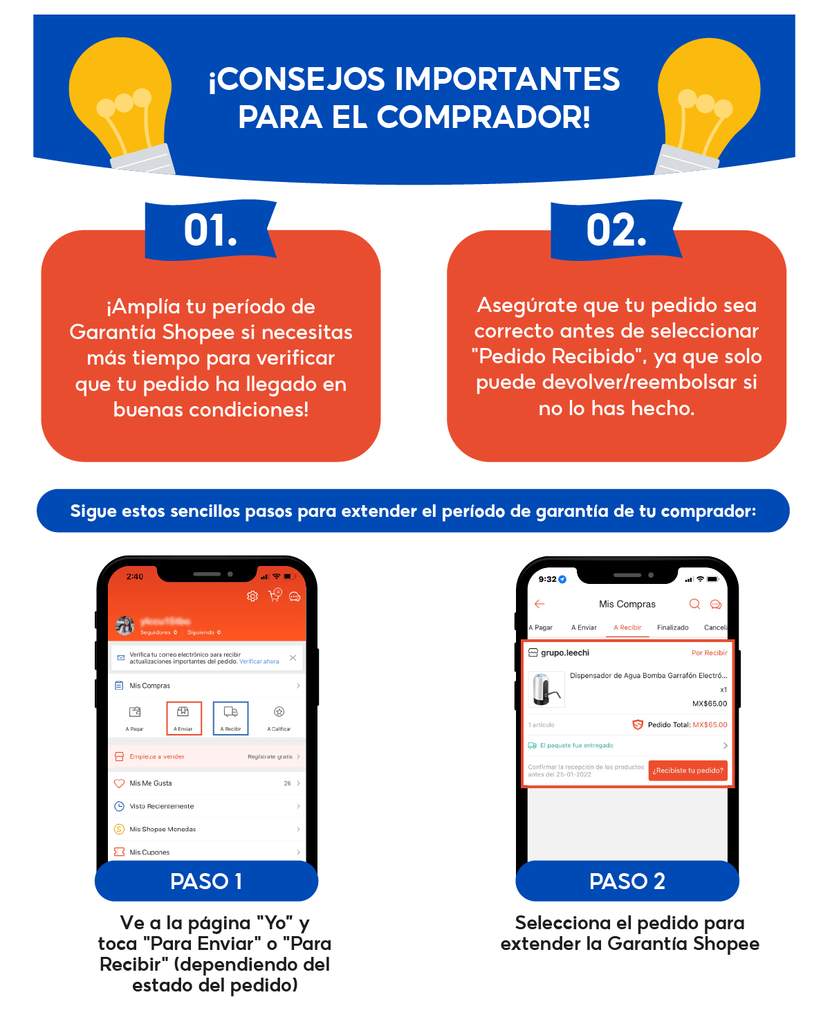 Te cuidamos siempre Garantía Shopee Shopee México