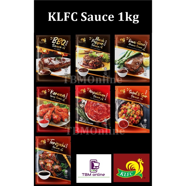 KLFC Sauce Black Pepper / Sweet & Sour / Teriyaki / Korean Spicy/ BBQ