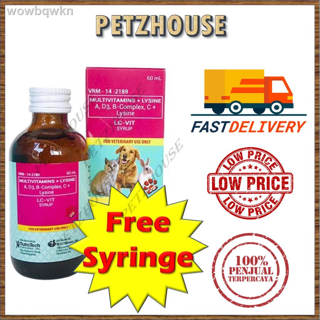 【ready stock】 Multivitamins + Lysine for pets (cats, dogs) LCVIT syrup
