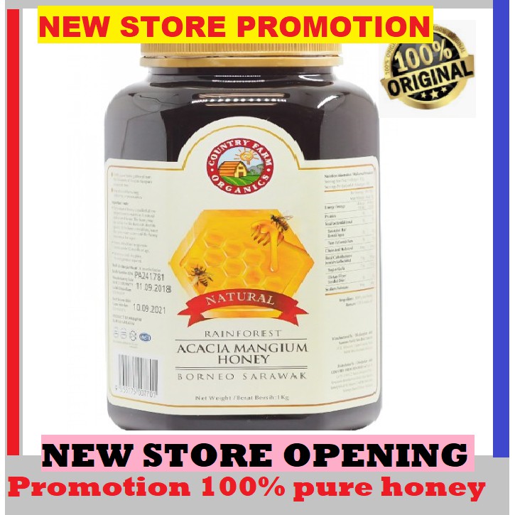 New stock expiry date Dec2025 100 pure natural Organic Acacia Honey (1kg) (HALAL Madu ) boost