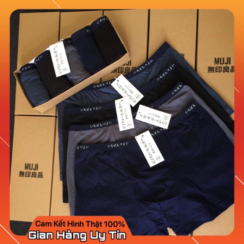 Men's Japanese Men'S Underwear, Men'S Thigh Boxer, cotton Men'S Underwear [Set Of 5] Shopee