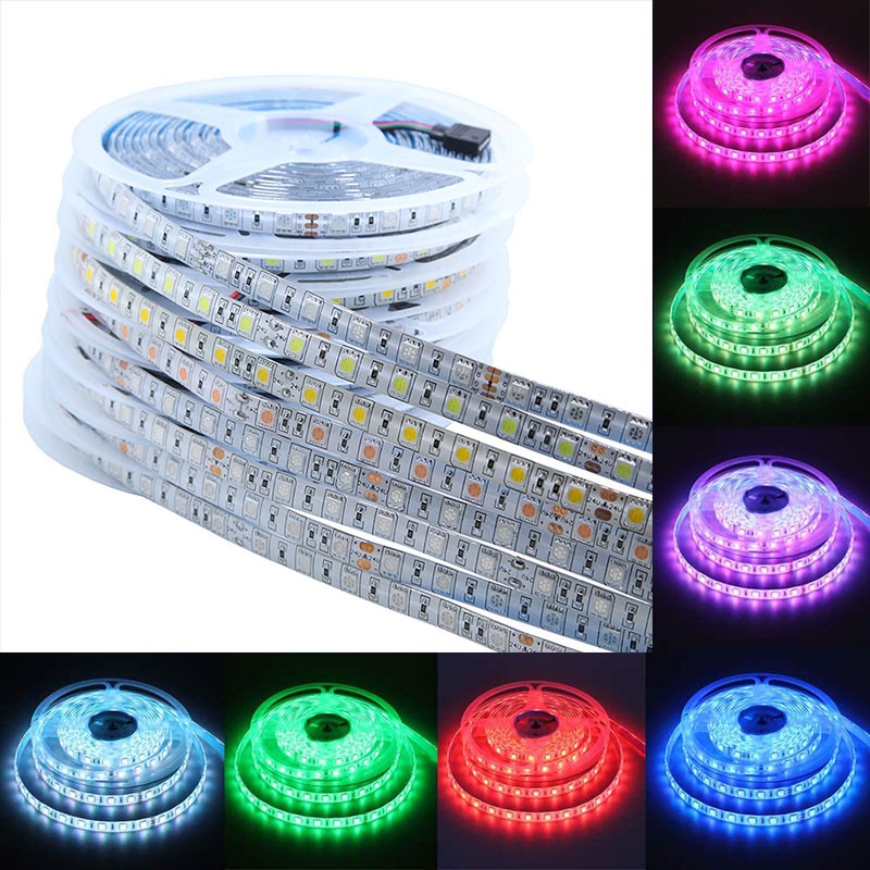 【ready stock】Led strip lights DC 24V SMD 5050 5M 300led waterproof led