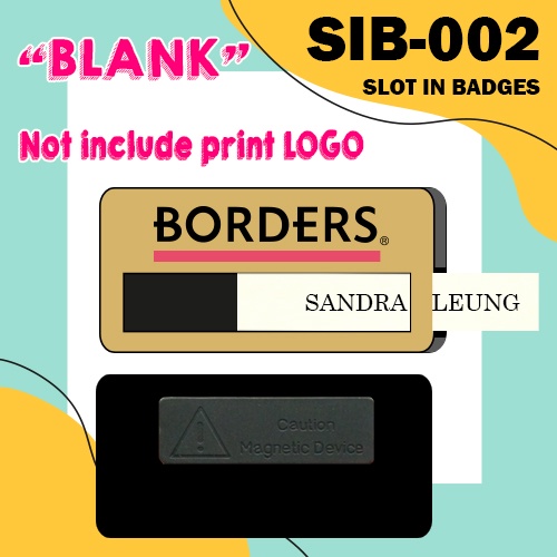 EXECUTIVE REUSABLE NAME BADGES (Wholesale) NAME TAGS / SLOT IN BADGES
