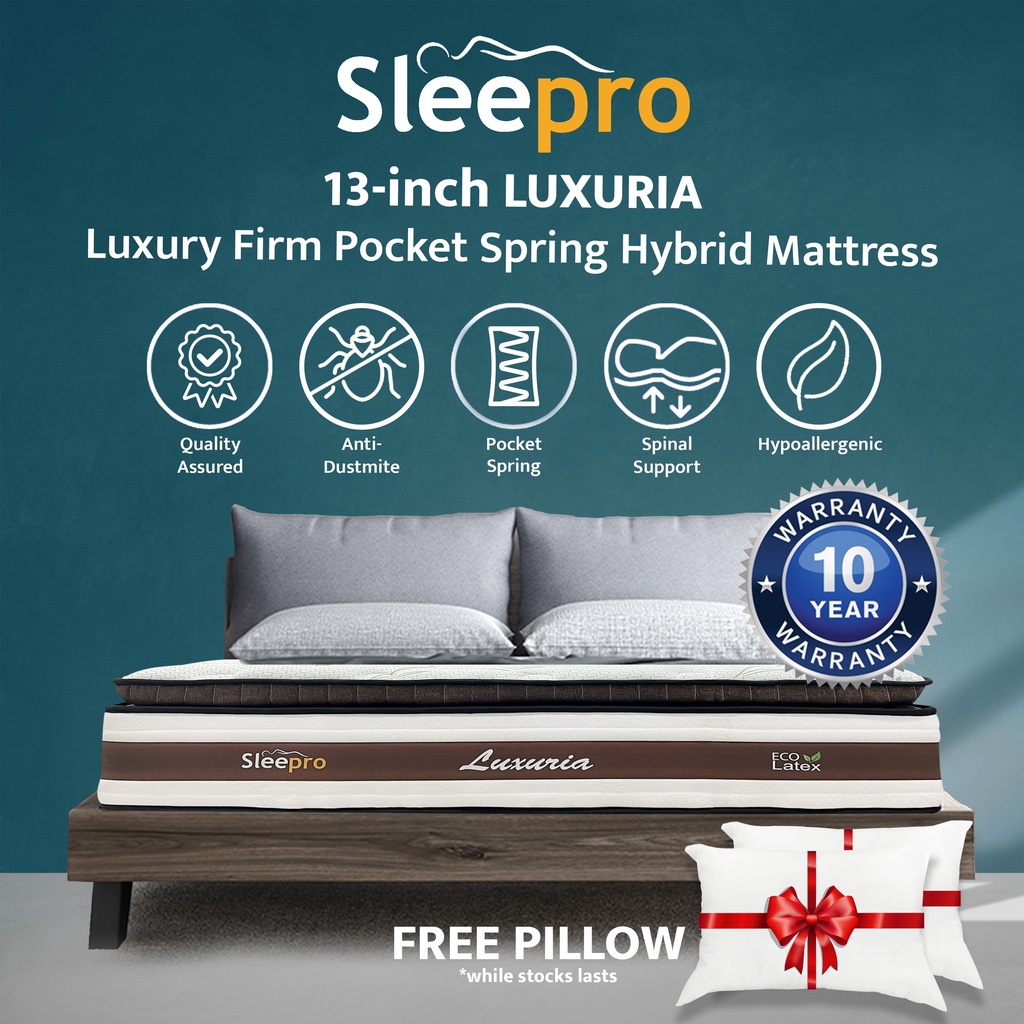 (Free Shipping) Sleepro Luxuria Tilam Mattress 13Inch Bamboo Fabric