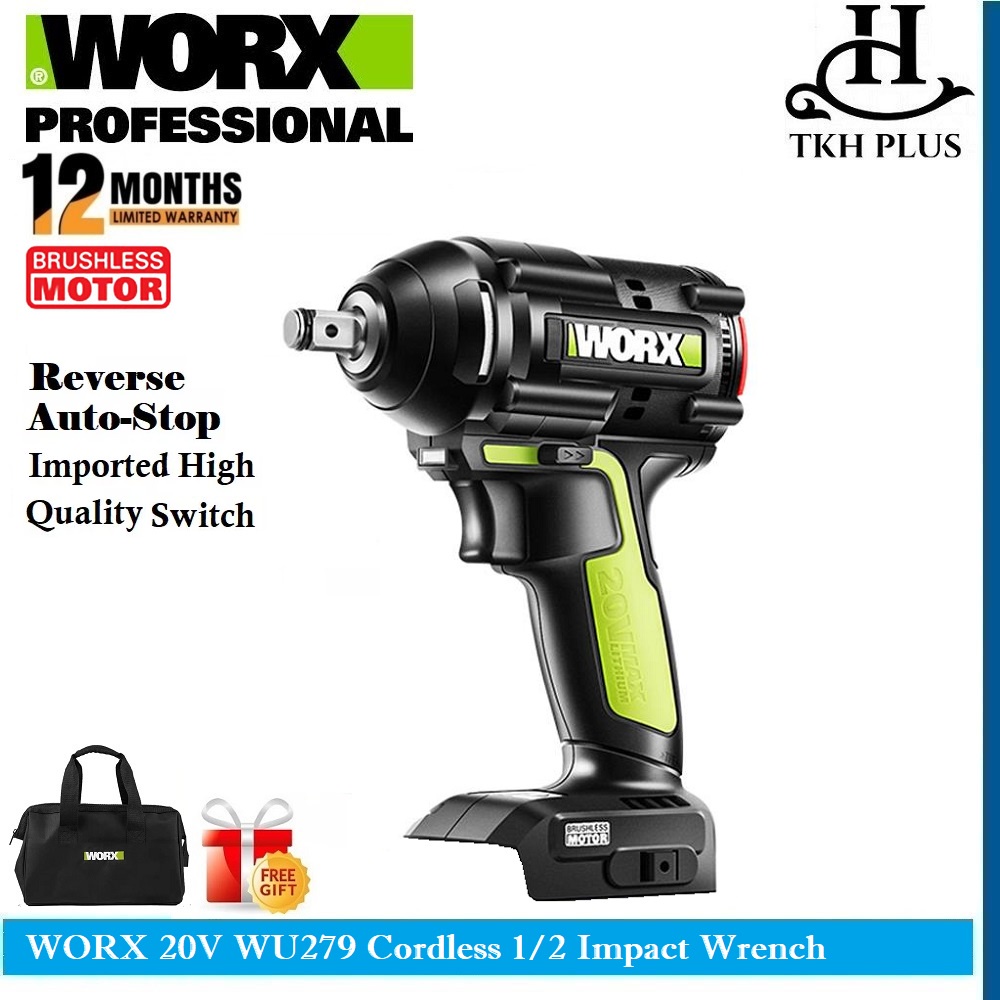 WORX WU279.9 120V Cordless Brushless 1/2'' Impact Wrench ( Bare Tool