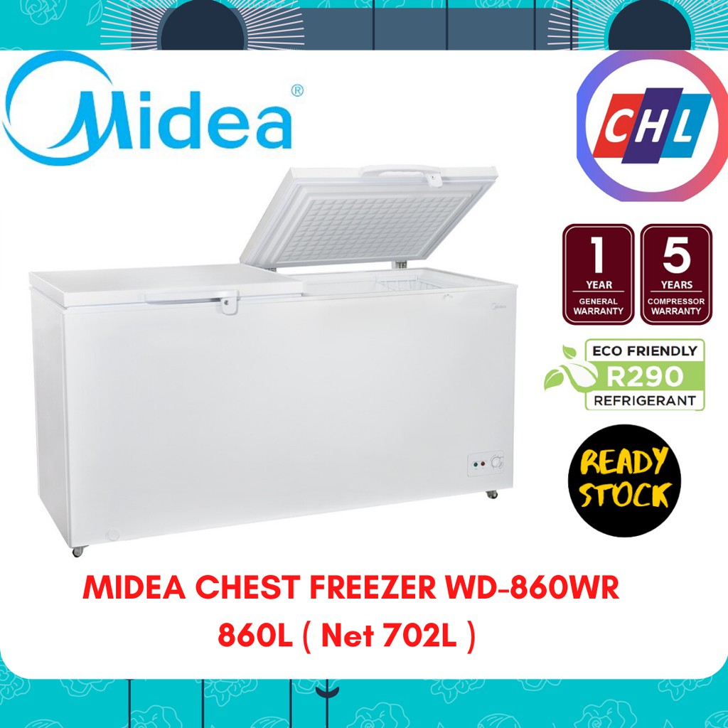 MIDEA WD860WR CHEST FREEZER (Gross 702L ) MIDEA WARRANTY