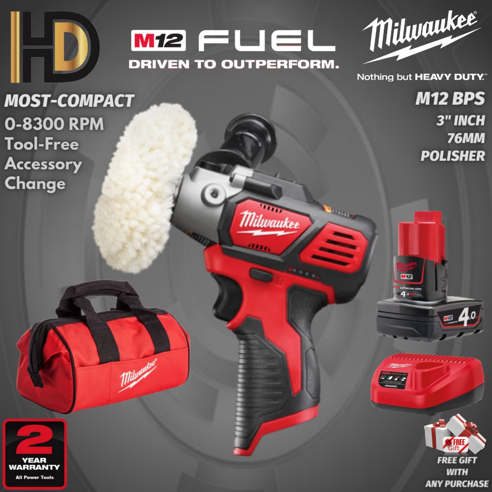 Milwaukee M12 BPS Compact Polisher 76MM / Polisher Machine / High