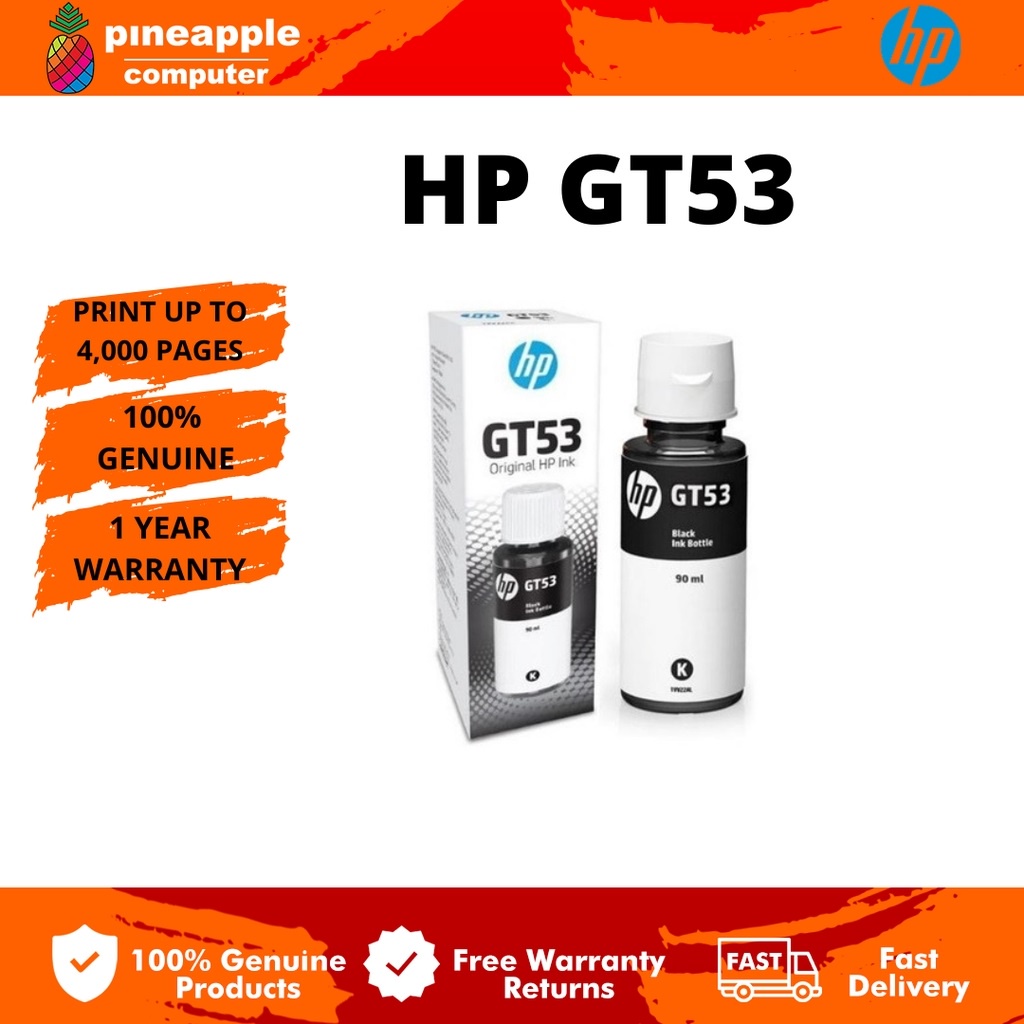 HP GT51 Black Ink Original Ink Bottle (M0H57AA), For 115/116/310/315/319/410/412/415/416/419/457