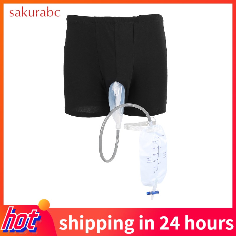 Sakurabc Reusable Male Urinal Bag Elder Silicone Urine Funnel Pee