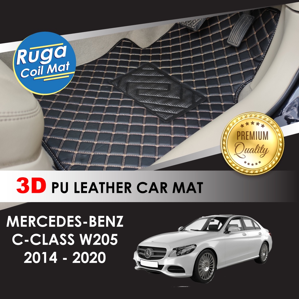 MERCEDESBENZ CCLASS W205 ( 2014 2020 ) 3D PU LEATHER CAR MAT CAR