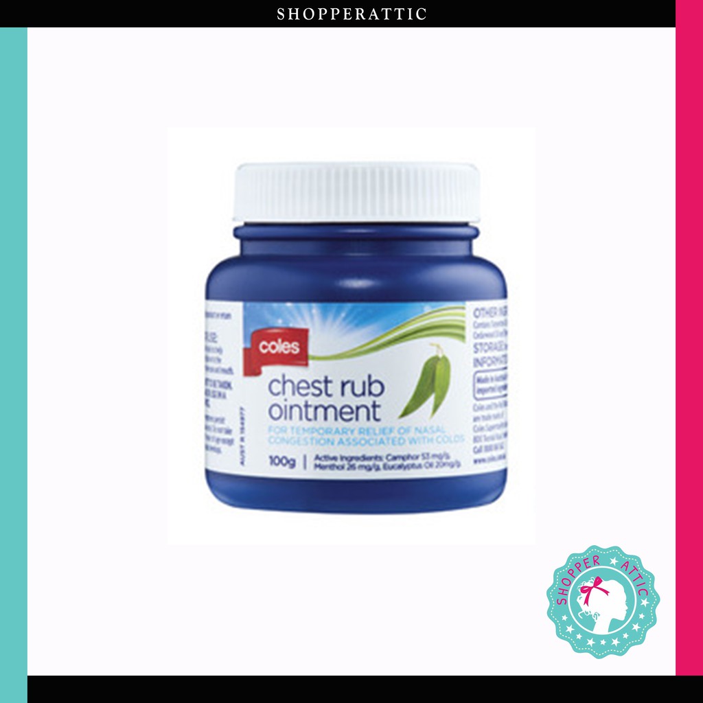 Coles Chest Rub Ointment 100g Shopee Malaysia