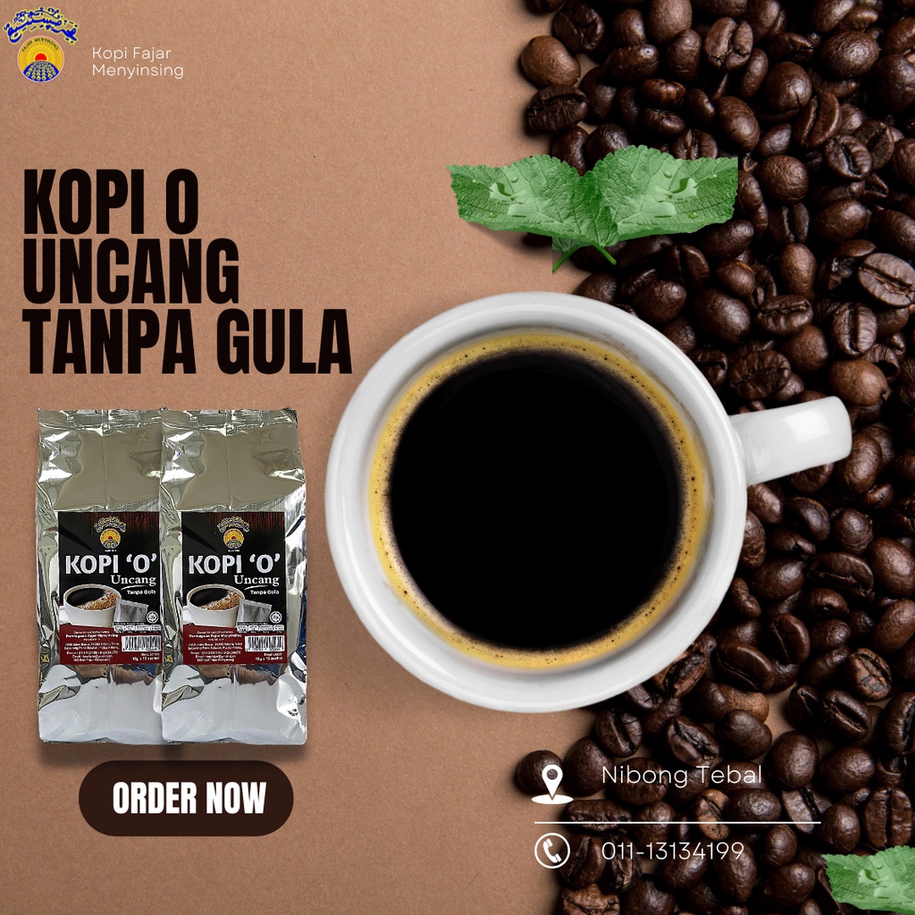 FAJAR MENYINSING KOPI O UNCANG TANPA GULA (10g x 15 Sachets) Coffee O
