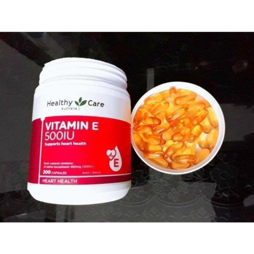 Healthy Care vitamin E [Australia] Box Of 200 500IU Tablets