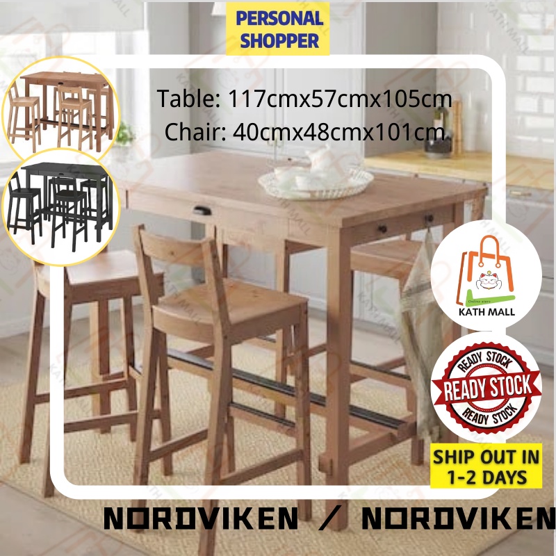 IKEA NORDVIKEN / NORDVIKEN Bar table and 4 bar stools I NORDVIKEN / NORDVIKEN Shopee Malaysia