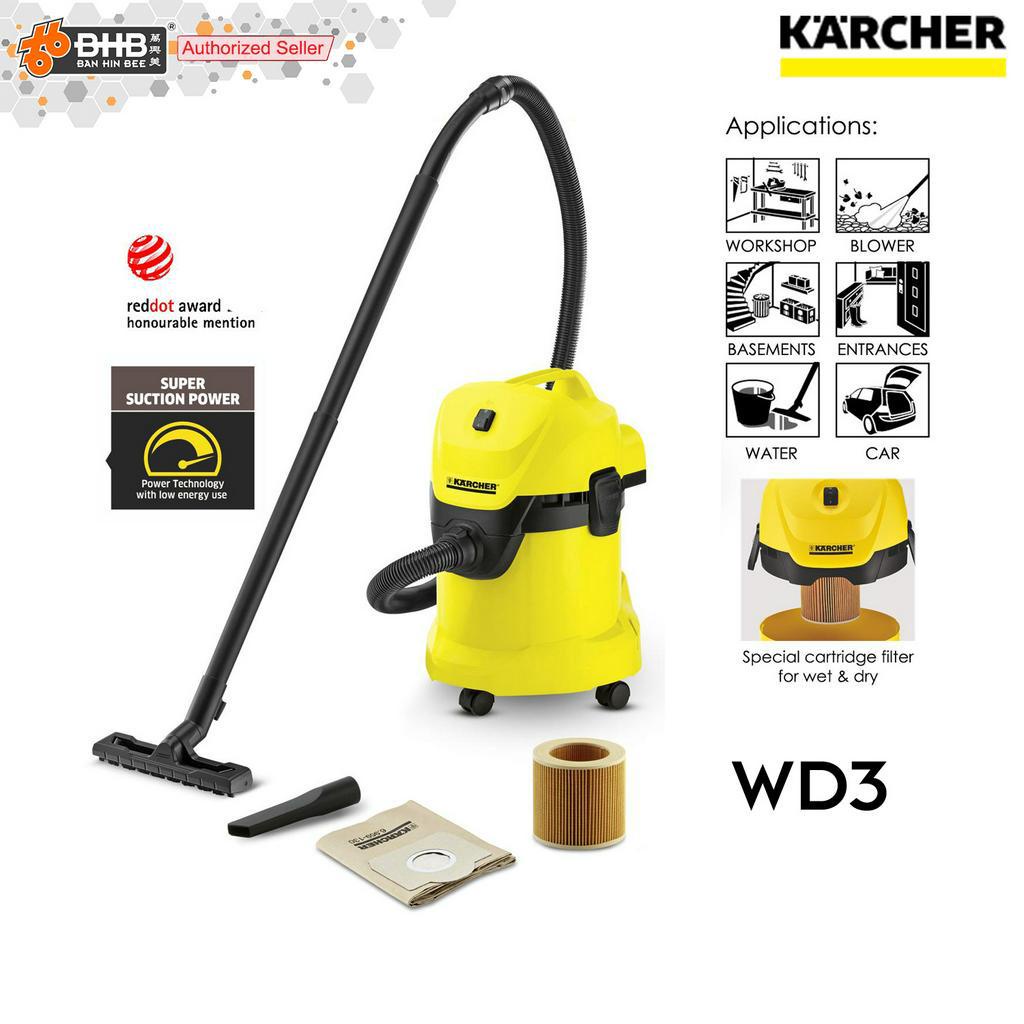 Karcher WD3/WD3V MultiPurpose Wet and Dry Vacuum Cleaner 1400W
