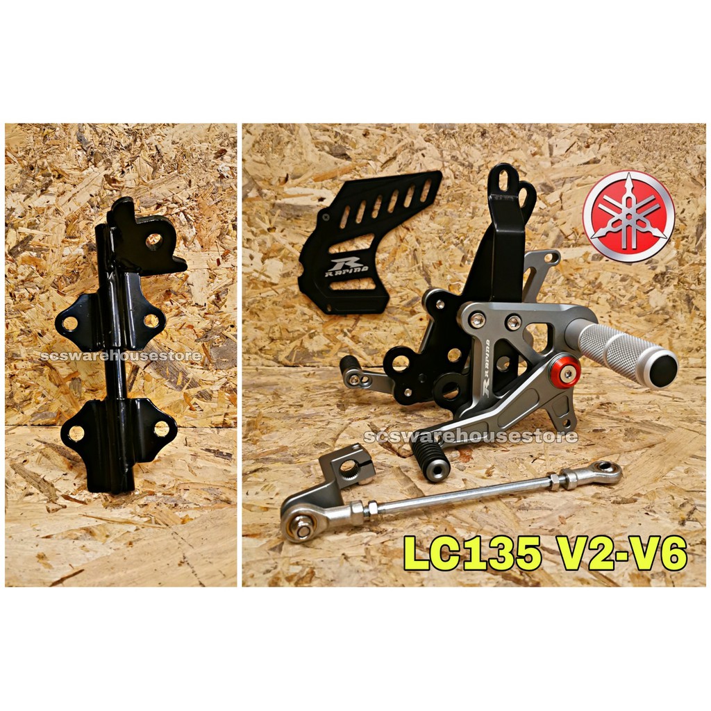 Single Footrest / Racing Footrest RAPIDO Yamaha LC135 + Side Stand