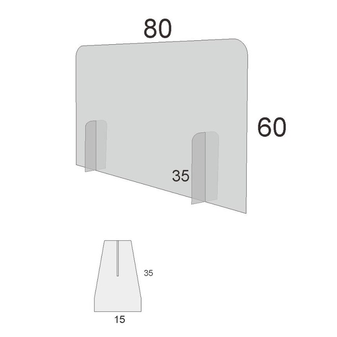 Partition/divider/acrylic TABLE DIVIDER UNIVERSAL TABLE DIVIDER/5MM